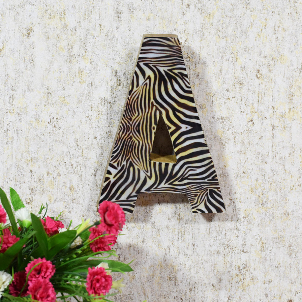 Handmade Eco-Friendly Wall Decor "S" Alphabet Letter Block, 1.3x7.7x6.5