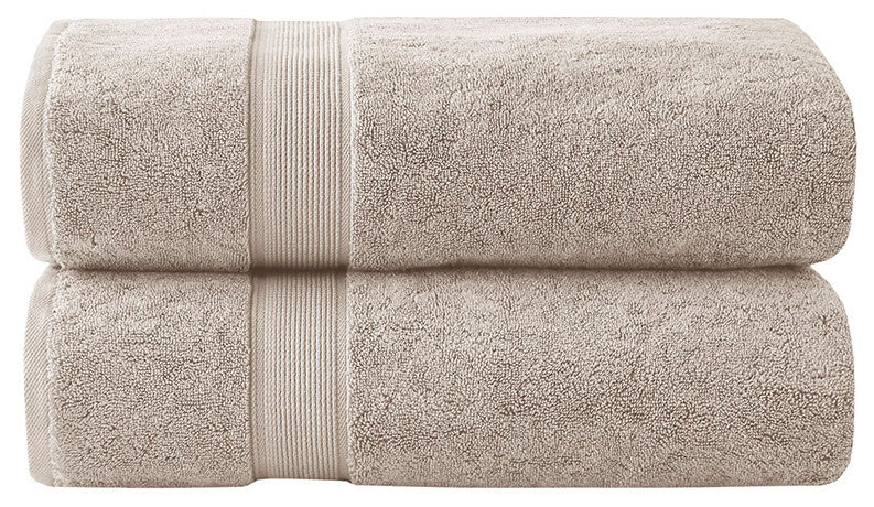 Madison Park Signature 800gsm 2-Piece Oversized Bath Sheet Towel Sett, Taupe