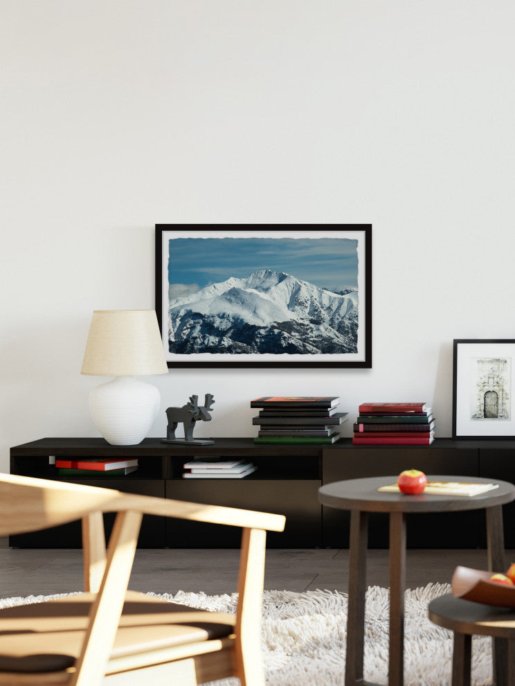 "Snow-Capped Mountains" Framed Painting Print, 12x8