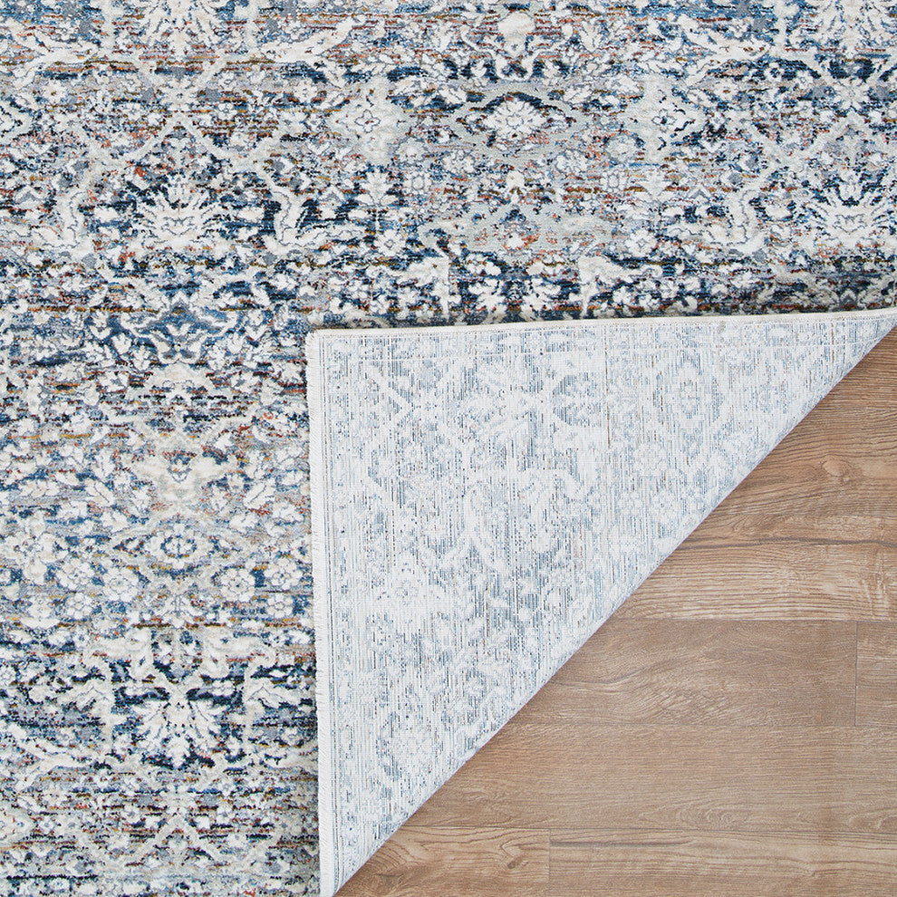 Couristan Luxor Ludvig Antique Beige/Ocean Area Rug, 3'9"x5'4"