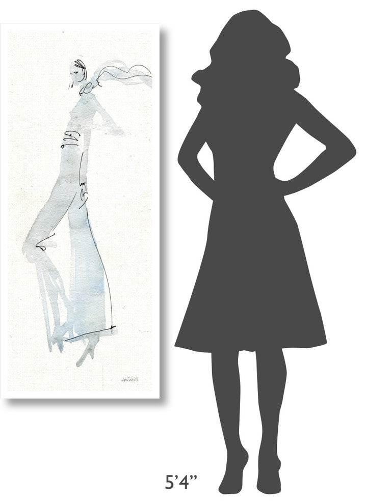 "La Fashion III" Digital Paper Print by Anne Tavoletti, 22"x52"