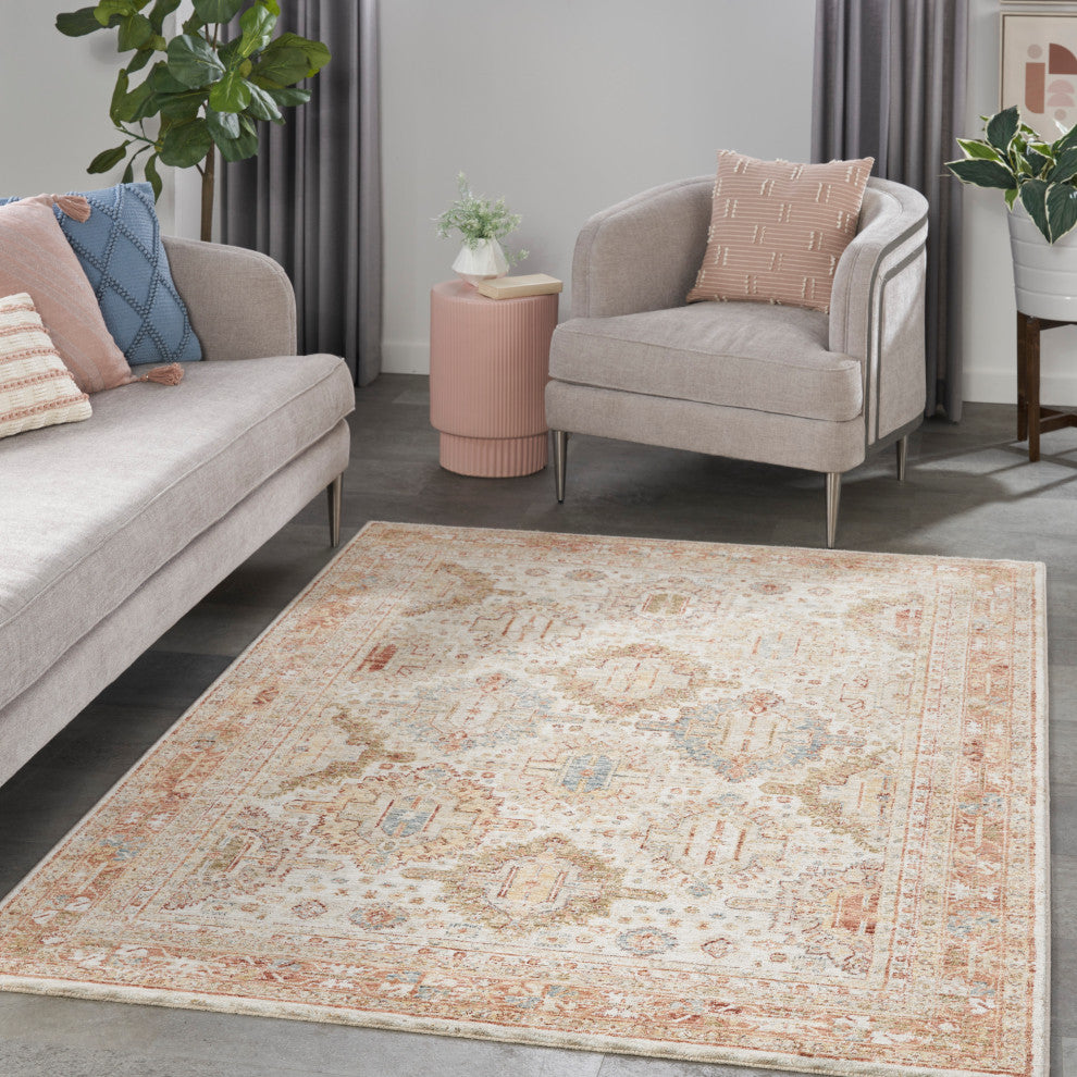 Nourison Home 5'3"x7'8" Petra Ivory Multicolor Area Rug