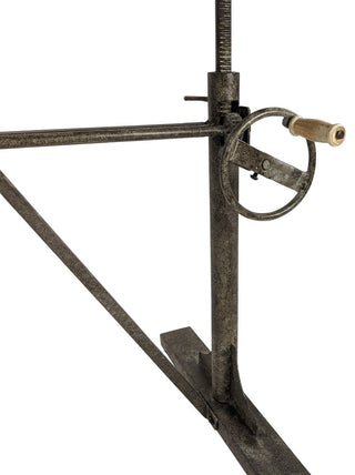 Brio Sit or Stand Adjustable Desk, Natural Driftwood/Aged Iron