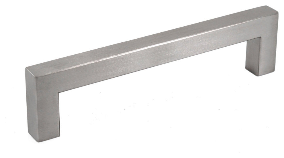 Constructor Lots Square Bar Cabinet Handle, Brushed Nickel Stainless, 12mm, 5" L