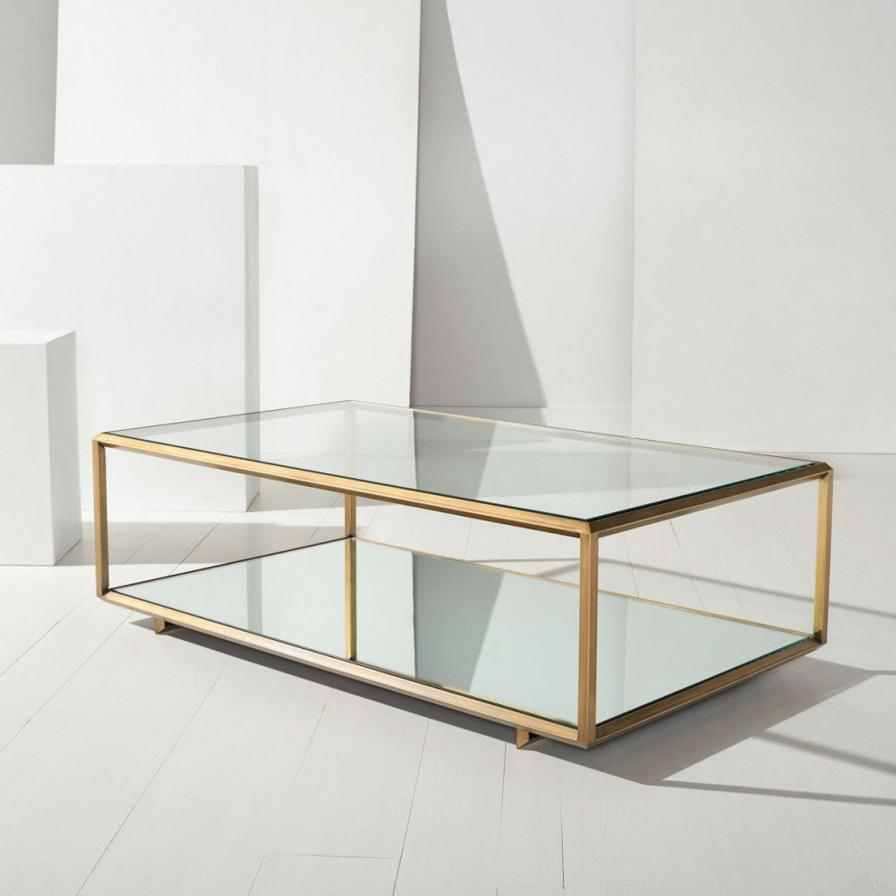 Safavieh Couture Florabella Mirrored Coffee Table Bronze