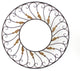 Bronze Round Accent Metal Mirror