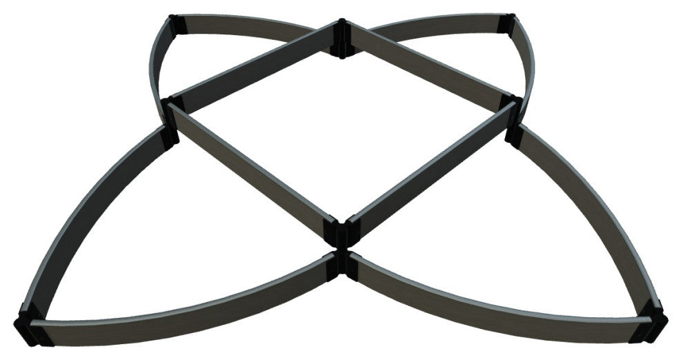 Weathered Wood 'Diamondback Butterfly' - 8' X 8' X 11" Raised Bed - 1" Profile
