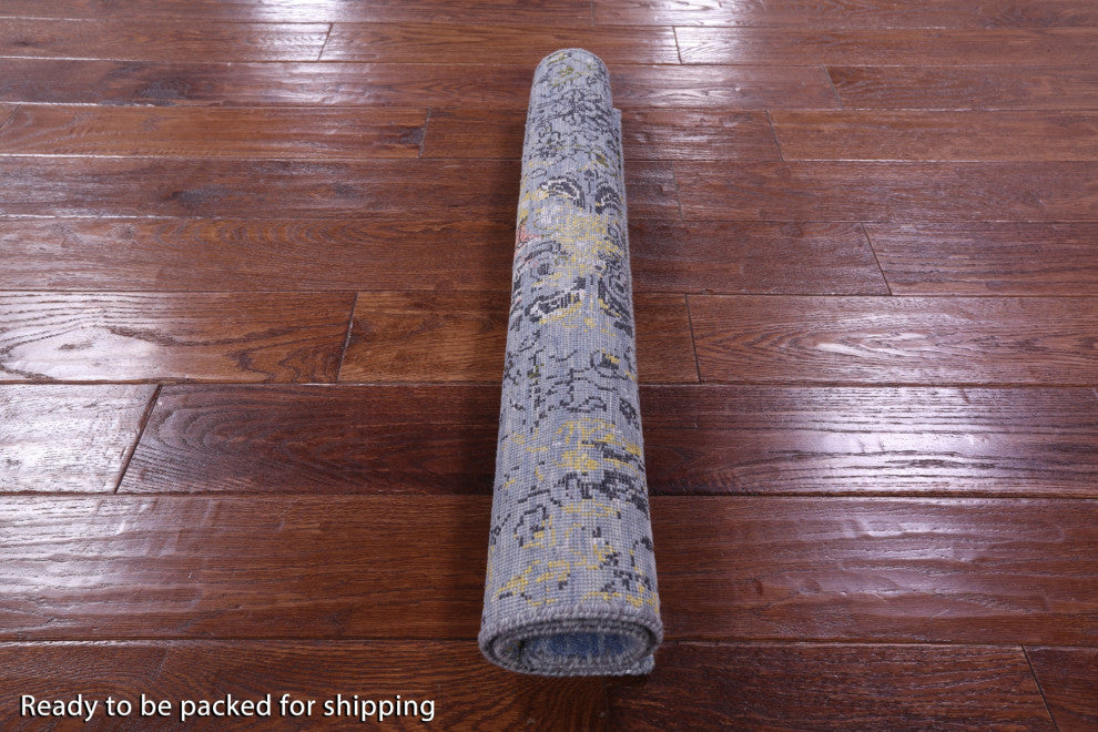 2' 1 X 2' 6" Square Modern Hand Knotted Wool & Silk Rug - Q13744