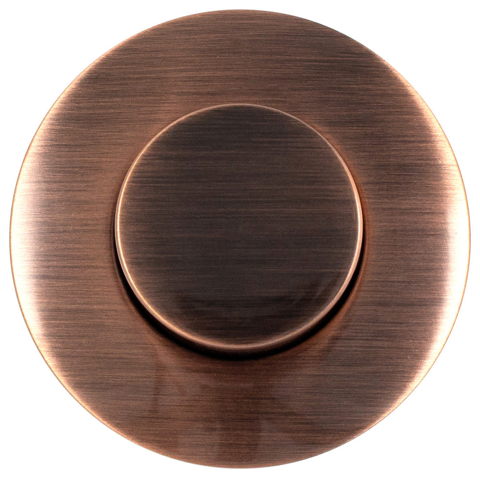 Replacement Raised Button Disposal Air Switch Trim, Antique Copper
