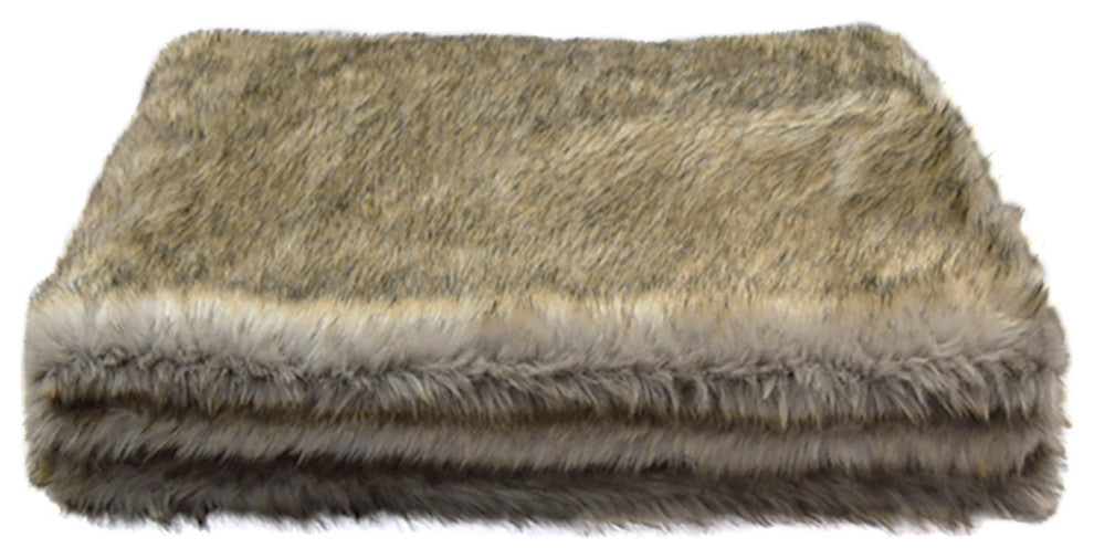 LUZIO Sable Vegan Faux Fur Rug/Throw 63x98.4
