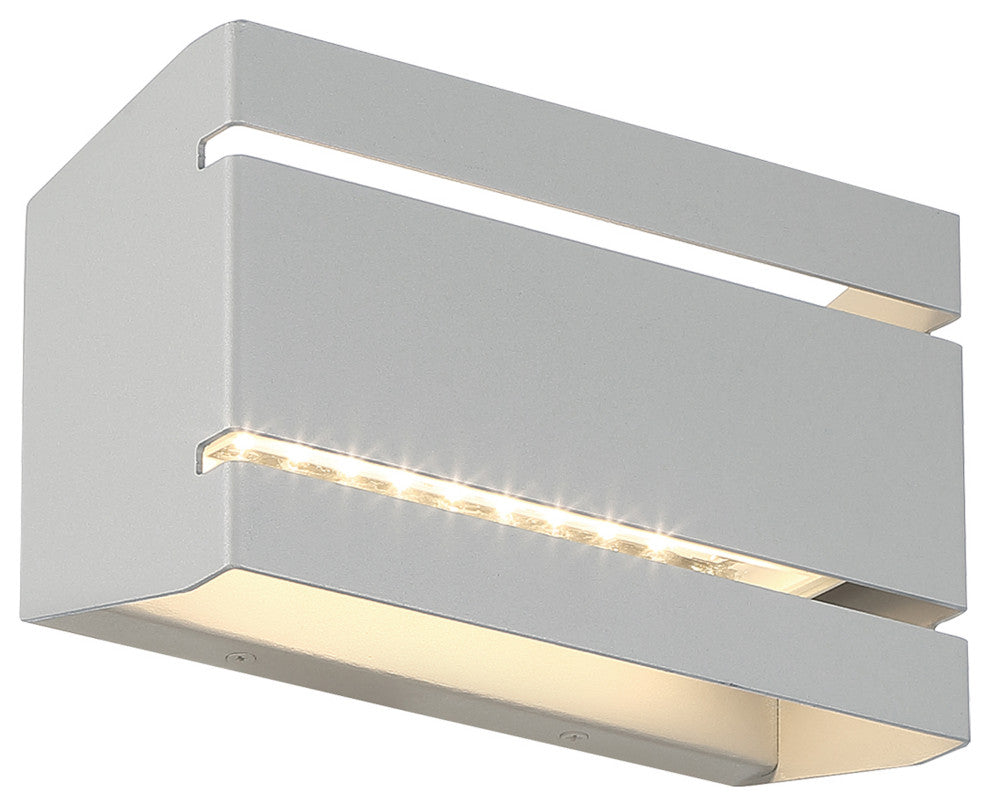 La Vida Bi-Directional Wide Outdoor LED Wall Mount, Satin