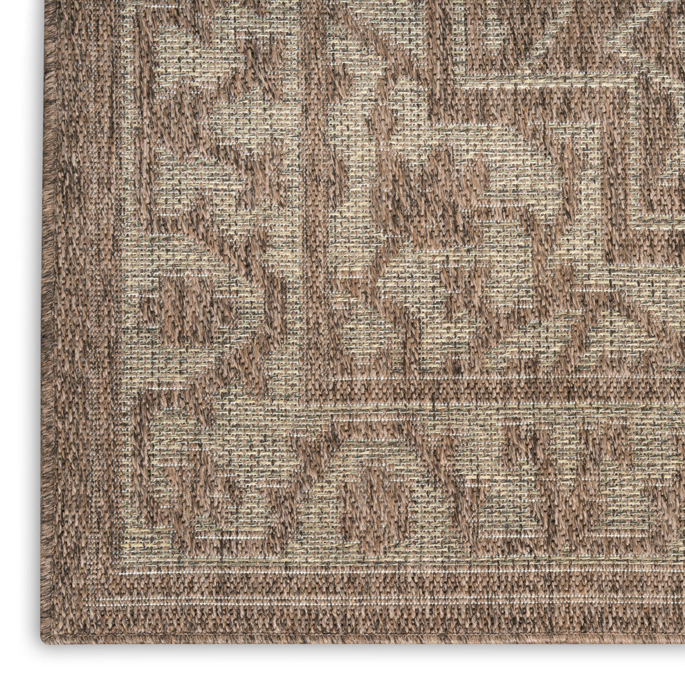 Nourison Tulum 2'2" x 8' Brown Outdoor Rug
