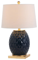 Diamond 25.5" LED Glass and Metal Table Lamp