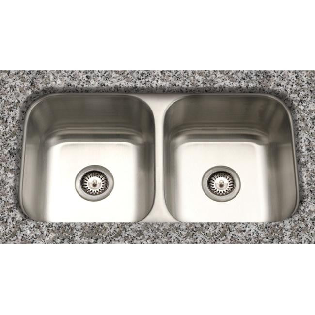 Cantrio Koncepts  Double Basin Undermont Kitchen Sink - Stainless Steel