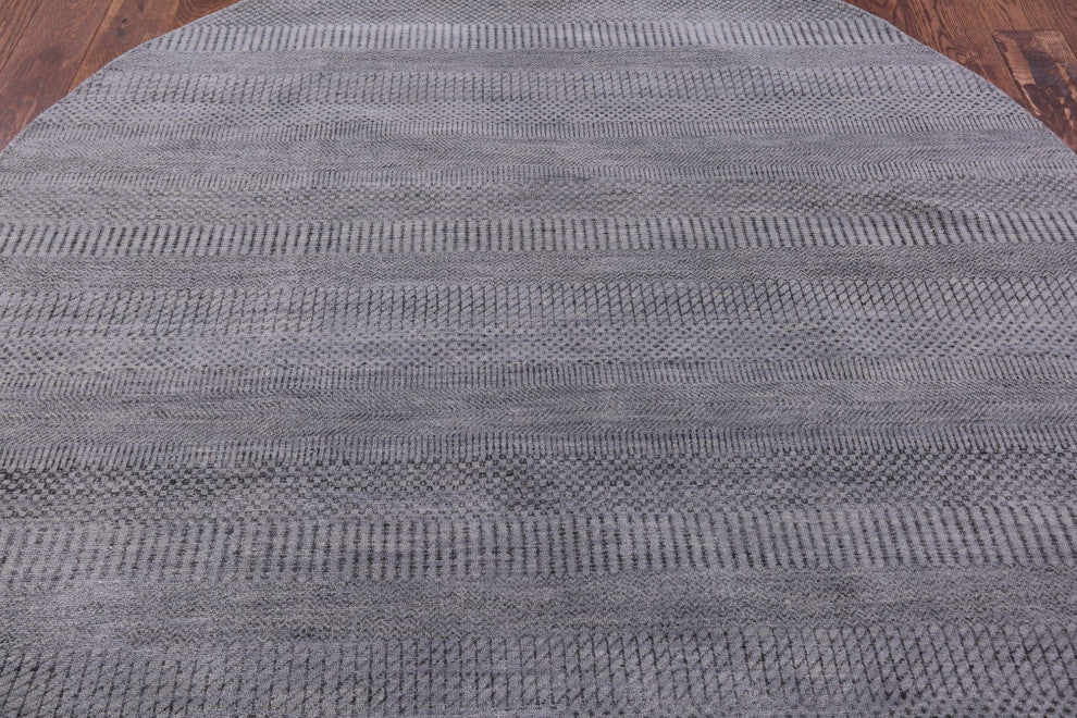 6' Round Savannah Grass Handmade Wool and Silk Rug Q11461