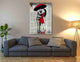 Epic Graffiti "Red Rainy Love" by Loui Jover, Giclee Canvas Wall Art, 40"x60"