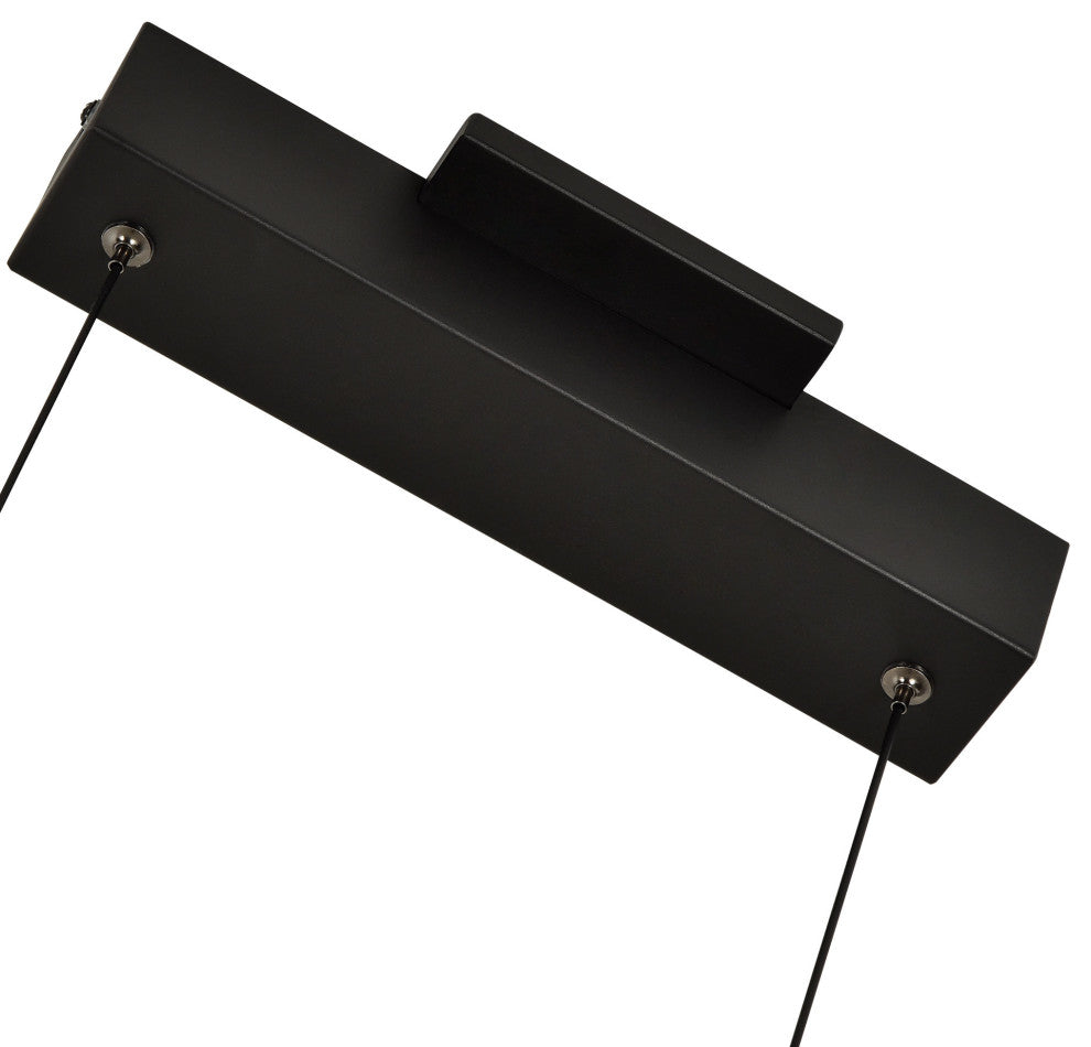 Ferro 34" ETL Certified Integrated LED Height Adjustable Chandelier, Black