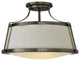 Hinkley Charlotte Medium Semi-Flush Mount, Antique Nickel