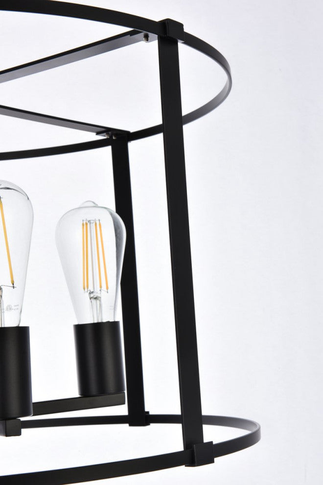 Ava 4-Light Pendant, Black