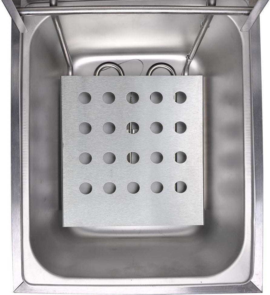 24L 5000W Stainless Steel Electric Countertop Deep Fryer Dual Tank