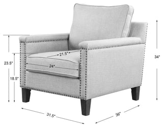 Uttermost Charlotta Sea Mist Accent Chair