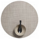 Basketweave Table Mat Round, Khaki
