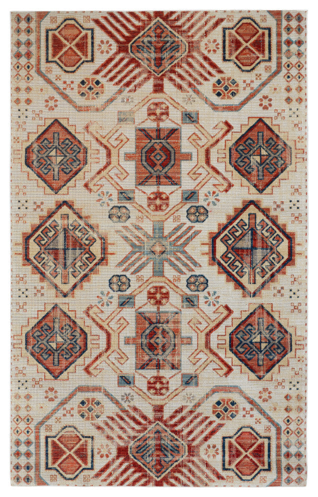 Weave & Wander Kezia Rug, Ochre Red/Vanilla Beige, 10ft x 13ft-2in