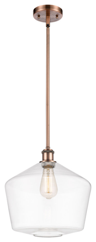 Innovations 516-1S-AC-G652-12-LED 1-Light Mini Pendant, Antique Copper