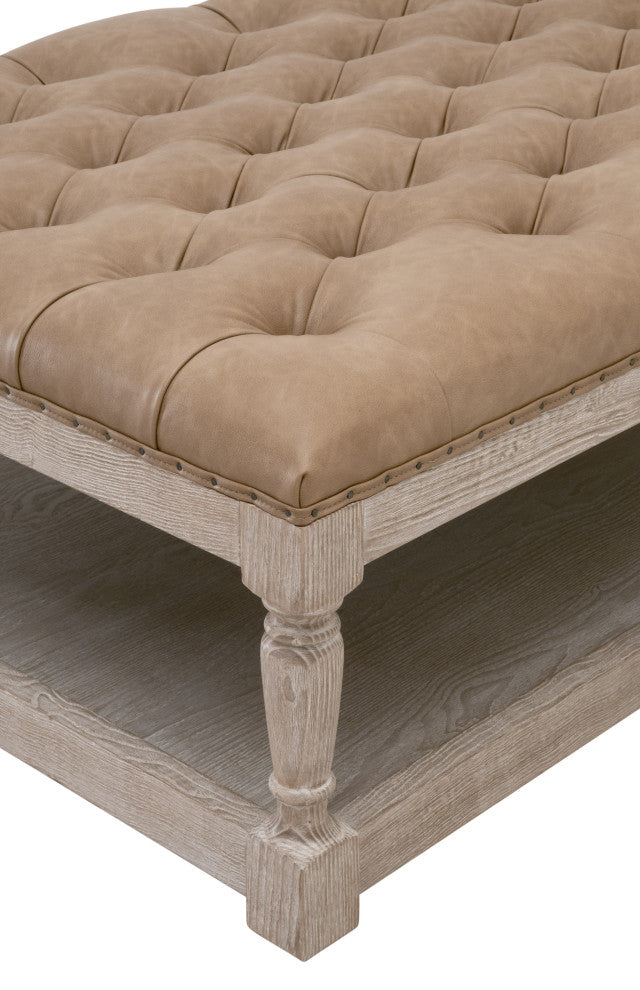 Townsend Tufted Upholstered Rectangle Coffee Table