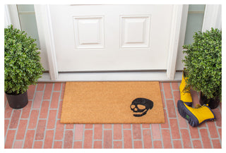 Black Skull Doormat, 24"x48"