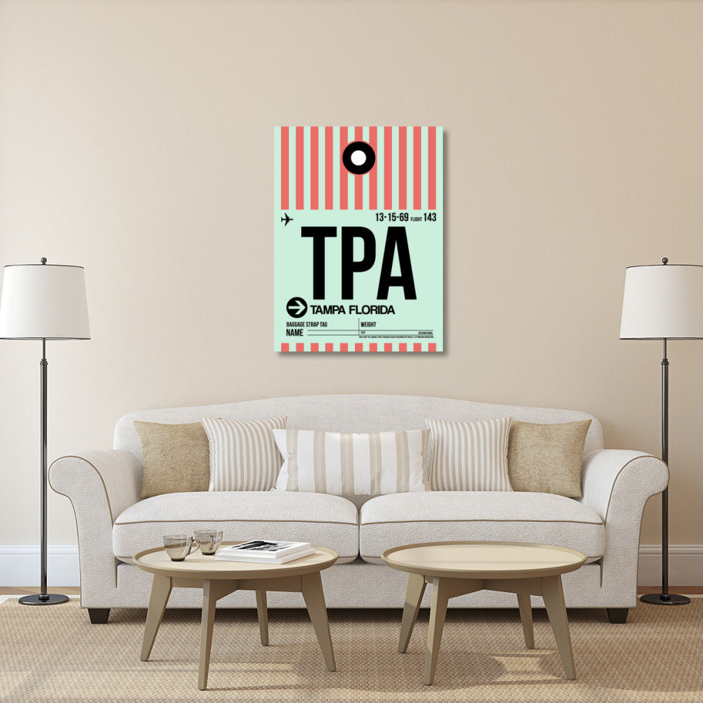 "TPA Tampa Luggage Tag 1" Fine Art Print