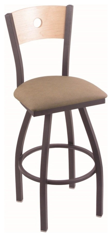 Holland Bar Stool, 830 Voltaire 25 Counter Stool, Pewter Finish
