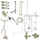 High-Arc Gooseneck Clawfoot Tub Faucet Package, Brushed Nickel