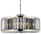 Elegant Lighting 1233D35-SS/RC Chelsea 10 Light 36"W Crystal Drum - Polished