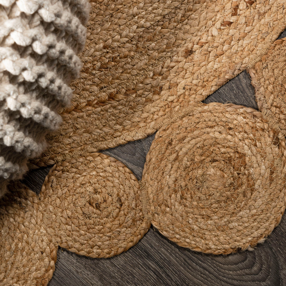 Eden Round Natural Jute Hippie Circle, 5' Round
