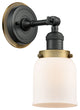 INNOVATIONS LIGHTING 203BK-BPBB-HRBB-G51 Small Bell 1 Light Mixed Metals Sconce