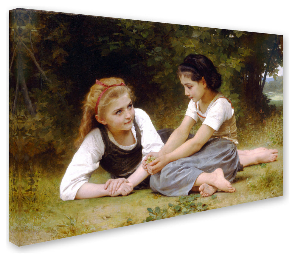 Bouguereau 'The Nut Gatherers' Canvas Art, 24 x 16