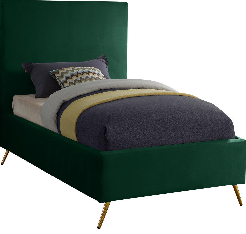 Jasmine Velvet Bed, Green, Twin