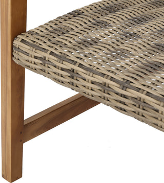 GDF Studio Savannah Outdoor Acacia Wood Frame Wicker Club Chairs, Set of 2