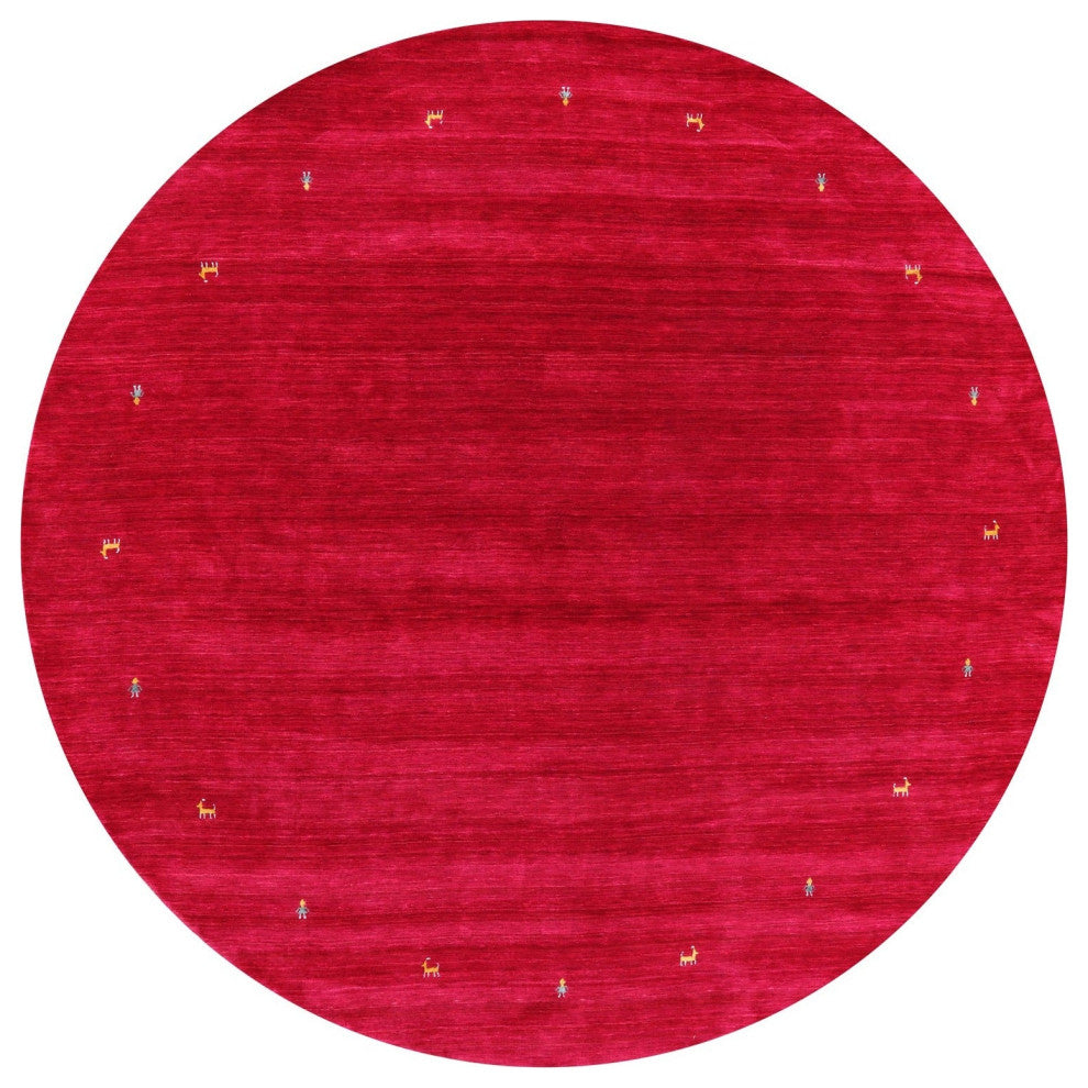 10' Round Persian Gabbeh Handmade Wool Rug - Q15223