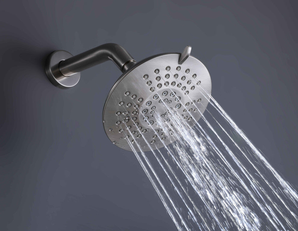 Tub and Shower Faucet Set with Rough-in Valve and Multi-function Showerhead, Bru