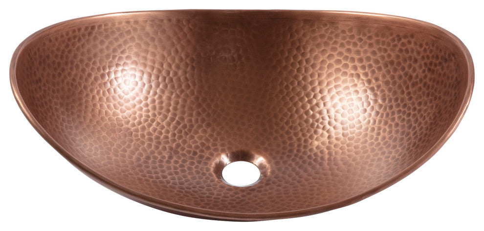 Confucius 19" Vessel Bathroom Sink in Copper