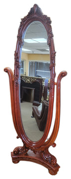 Faria Oval Standing Mirror, Rosewood