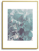 Emanuela Carratoni Teal Blue Geometric Marble Metal Framed Art Print