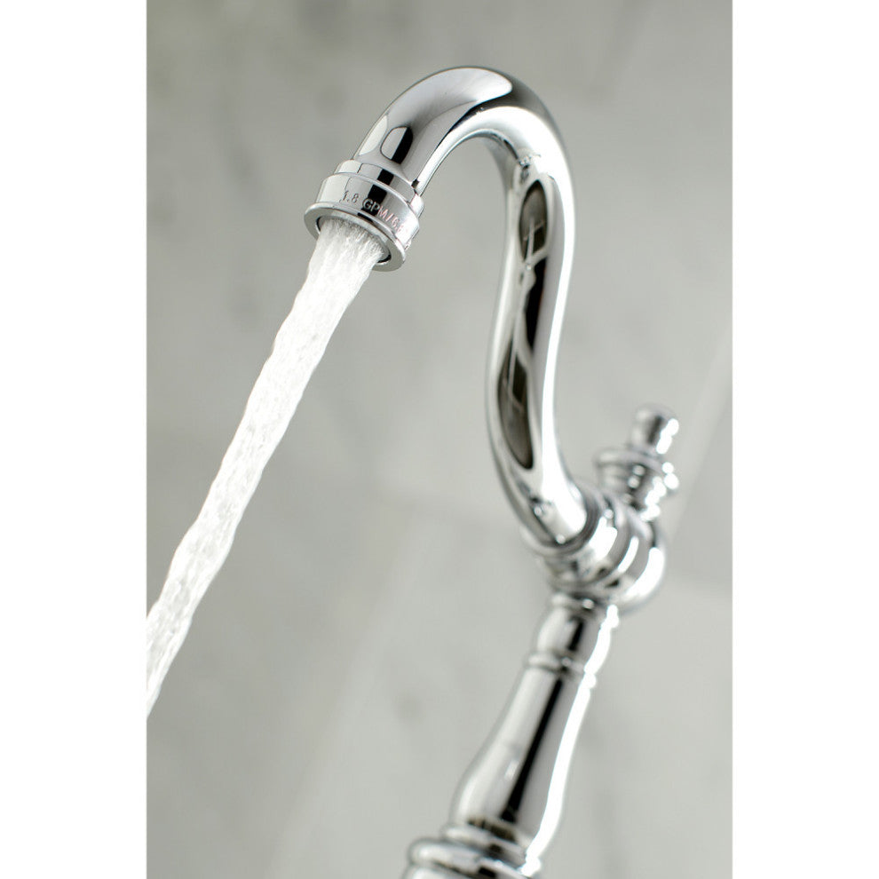Fauceture Single-Handle Bathroom Faucet With Push Pop-Up, Polished Chrome