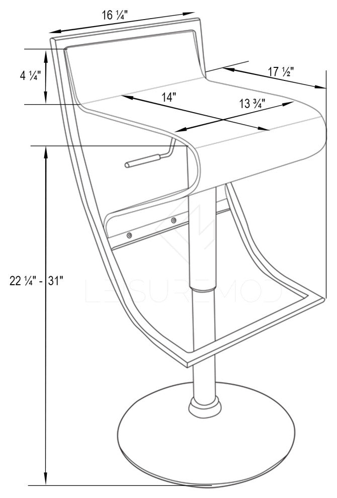 LeisureMod Napoli Transparent Acrylic Bar/Counter Stool, Set of 2 Clear
