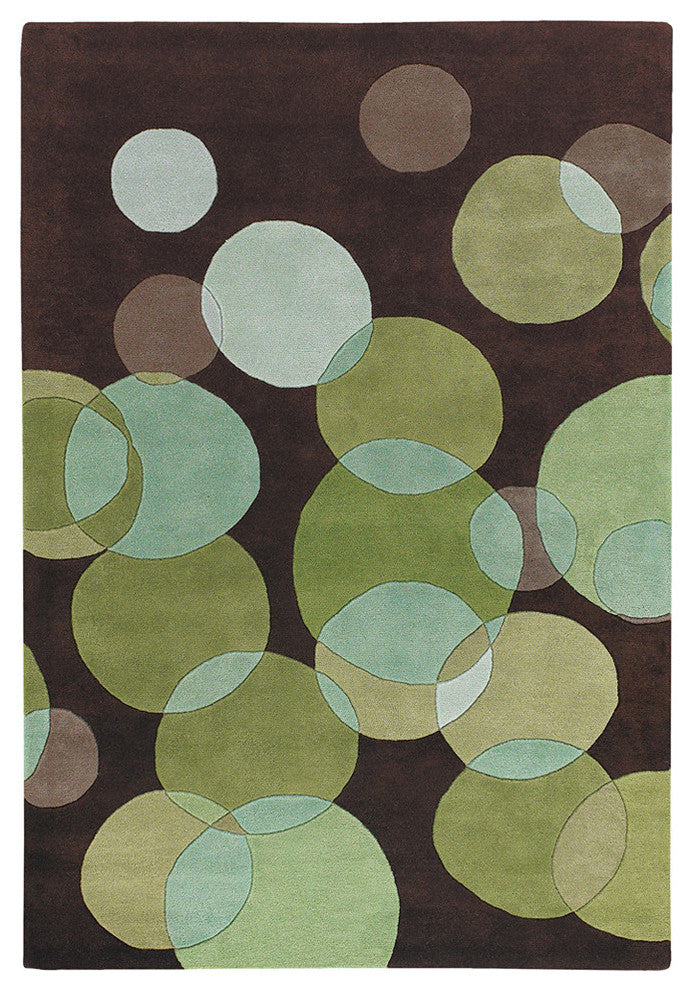 Avalisa Contemporary Area Rug, Green, 5'x7'6"