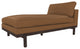 Cantor Leather Chaise, Finish: Ebony, Leather: Acorn