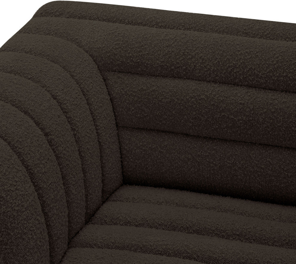 Cascade Upholstered Modular Sofa, Brown, Boucle Fabric, Corner Sectional