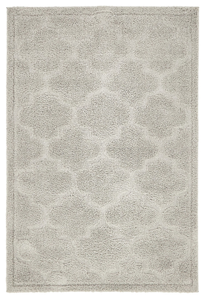 Unique Loom Gray Traditional Trellis Shag 4'' 0 x 6'' 0 Area Rug